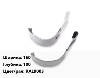 Соединитель желоба 150х100 RAL9003